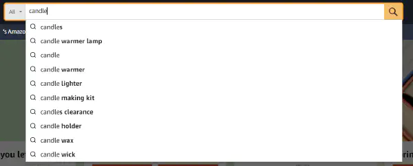 Amazon’s autocomplete