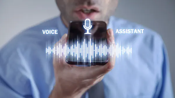 Using voice assistant for search
