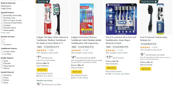 Amazon.com example of faceted search