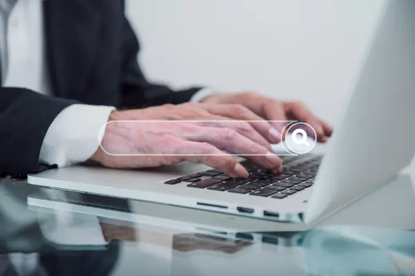 Typing in to the search field